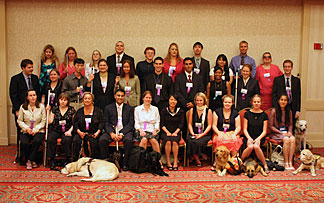 The 2009 scholarship class: Back Row:&nbsp;Anne Brady, Ashley Nashleanas, Sarah Biglow, Kyle Shachmut, James Cole, Melissa Haney, Andrew Wai, Lily Clifton, Matthias Niska, and Diane Graves; Middle Row: Blair Douglass, Tara Carty, Dawei Fu, Jeannie Massay, Rachel Jacobs, Tyler Merren, Hani Nasser, Mary-Anne Joseph, Katherine Watson, and Corbb O&rsquo;Connor; and Front Row: Ashley Brow, Rachel Becker, Juliet Cody, Sunish Gupta, Sharin Duffy, Thanh Tong,&nbsp;Ansley Dare Justice, Kayde Rieken, Brooke Jostad, and Chikako Mochizuki