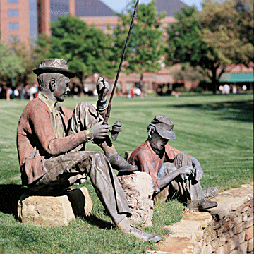 Fishing captures the delight of a boy and his grandfather spending time together.