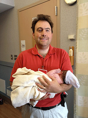 Jernigan Institute Executive Director Mark Riccobono and his newest daughter, Elizabeth