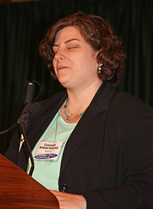 Cassandra McNabb-McKinney speaking at the 2013 convention