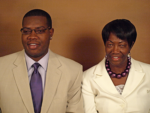 Ivan Walker with his mother Minnie