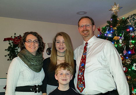 Ann Sywensky with her husband Will, daughter Katie, and son Ryan