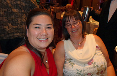 Peggy Chong with her daughter Tina (left)