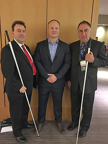 Mark Riccobono (left) and Nicky Gacos (right) with Navy Seal Leif Babin (center) at the 2016 Windy City BLAST Conference.