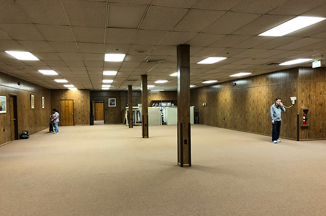 The old records center all emptied out.