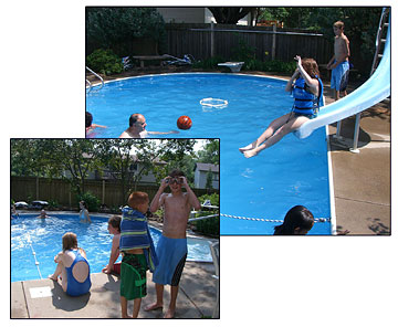 Buddies love pool parties!
