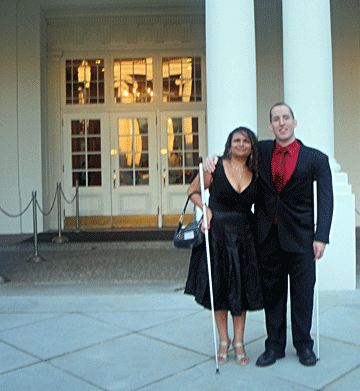 Sean Whalen with friend, Mary Fernandez 