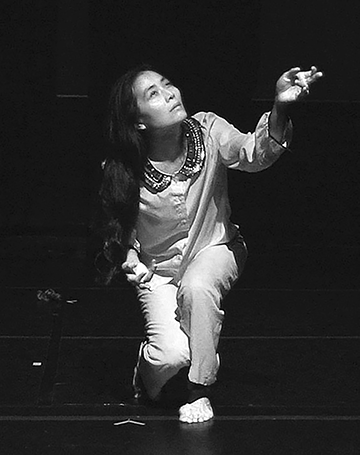 Mana Hashimoto executes a ballet pose.