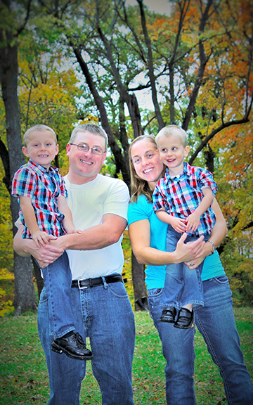 Portrait of the Reinhart family. See her article Finding the First Steps