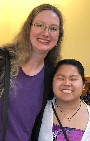 Ashleah Chamberlain and her paraprofessional, Cheryl Lentsch