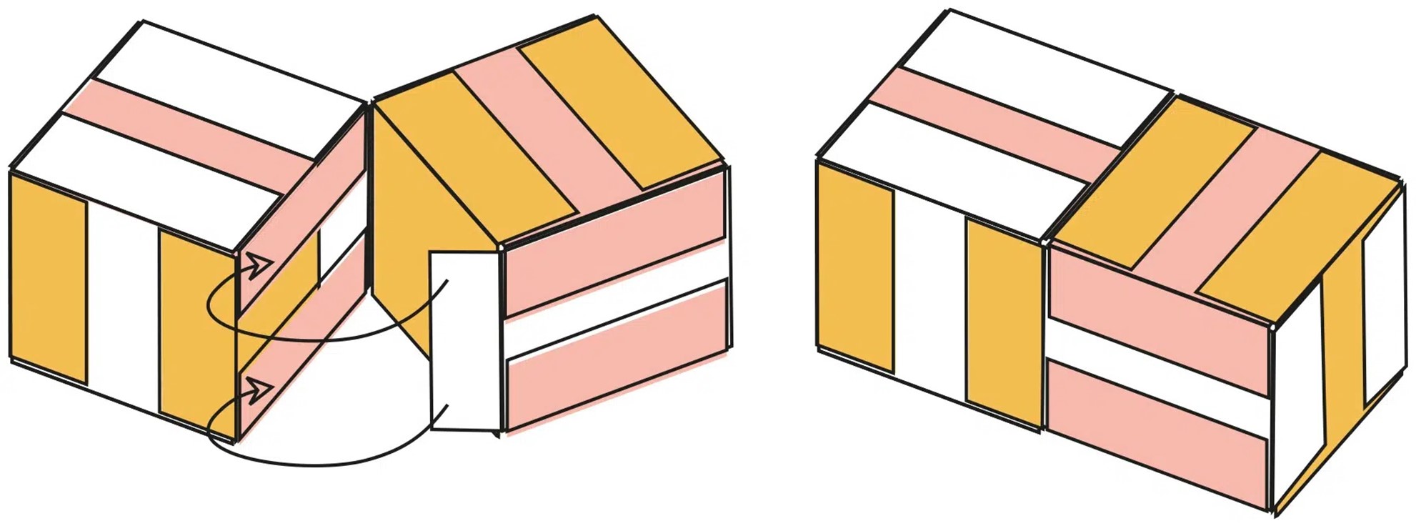 Step 5 Menger sponge image example of connecting cubes together.