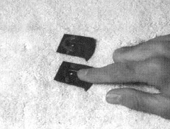 Picture of Modified LifeScan test strip
guides(19349 bytes)