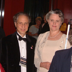 Ray Kurzweil and Barbara Pierce before the induction ceremony at the Inventors Hall of Fame.