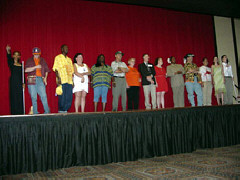 The Lousiana Center cast for the 2002 production prepares to take a bow.