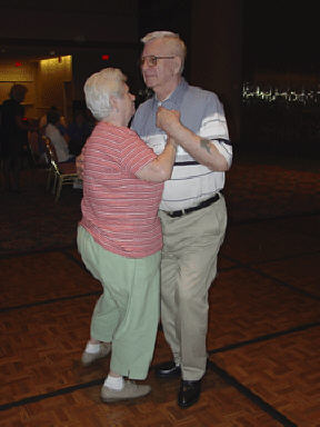 Emily Kuhnwald and James Vallo enjoy a dance.