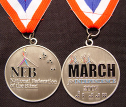 Pictured here are the obverse and reverse of the 2007 March for Independence medallion