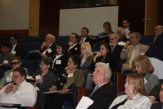 TenBroek Disability Law Symposium attendees gather in the NFB of Utah Auditorium at the Jernigan Institute.