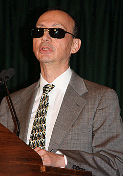 Fred Schroeder at the podium