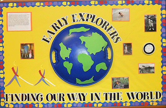 This quarter&rsquo;s accessible bulletin board in the Betsy Zaborowski Conference Room of the Jernigan Institute