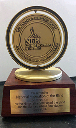 Dr. Jacob Bolotin Award, obverse side of the medallion