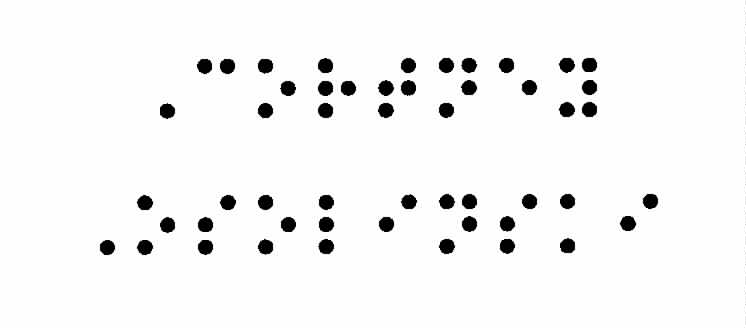  The Braille letters of Cortney's 
name appear here.