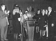 Pictured with the bust are Tony Cobb, Marie Cobb, Joanne Wilson, Mary Ellen Jernigan,
 Mary Jernigan and Lloyd Jernigan.