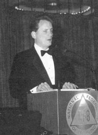 Marc Maurer is shown at the podium