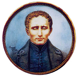 The Lucien Filippi of Louis Braille that hangs in the Braille birthplace and museum in Coupvray, France