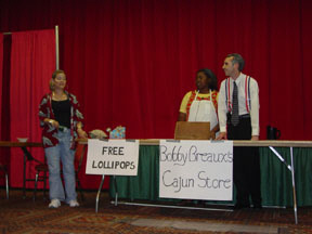 Blind people can write plays, direct them, and act in them.. Here, blind students from the Louisiana Center for the Blind perform before a sell-out crowd at an NFB national convention.