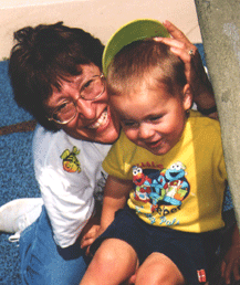 Judy Lehman poses for a picture with her grandson, Stephen.