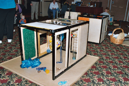 The Little Room, outfited with active learning objects and scratch boards, is placed on a Resonance Board for maximum effectiveness.