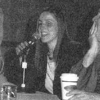 Sabriye Tenberten, a blind German scholar.(20728 bytes)