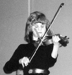 Ashley Reynolds with her violin.