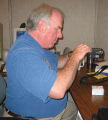 Mike Freeman uses the Kurzweil–National Federation of the Blind Reader.