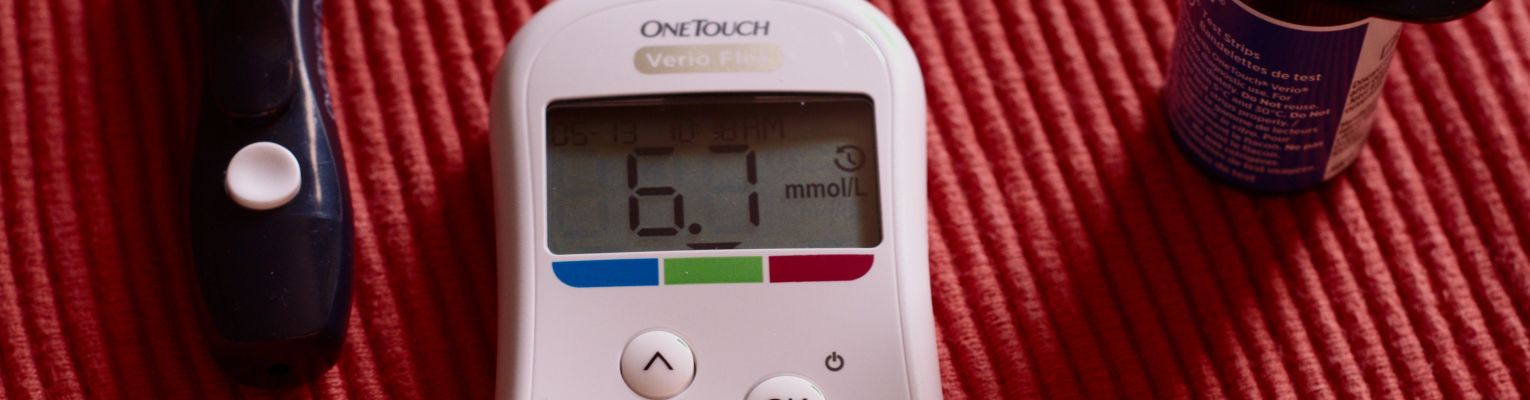 A blood glucose meter.