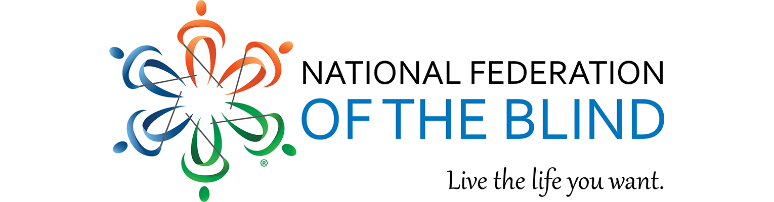 National Federation of the Blind logo, Live the Life You Want