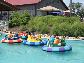 Junior Science Academy students enjoy bumper boats.