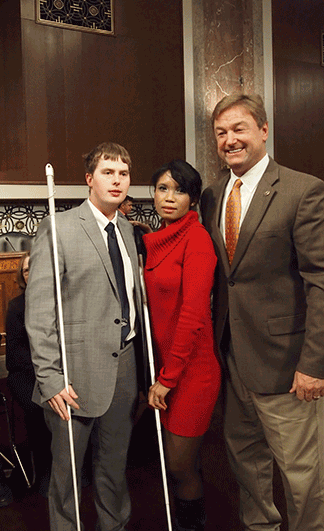Michael Ausbun, Kimie Beverly, and Senator Dean Heller