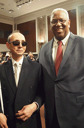 Fred Schroeder poses with Representative A. Donald McEachin