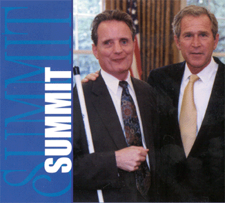 Kernel Book Number 22 "Summit" with picture of NFB President Marc Maurer and President George W. Bush.