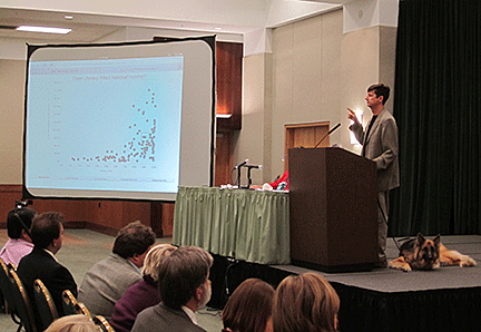 Ed Summers at the 2012 Inclusive Publishing Conference held at the Jernigan Institute