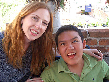 Janna Stein with a young friend, Angel, taken in Mexico