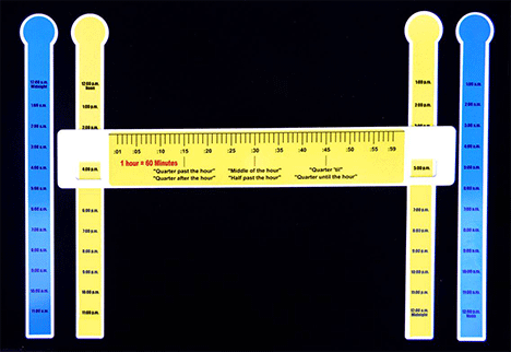 A version of the Slide-A-Round Teaching Aid for use in rounding time.